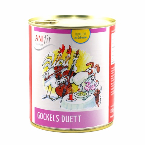 Hund Nassfutter Gockels Duett 810g 6 Stück -1- Anifit