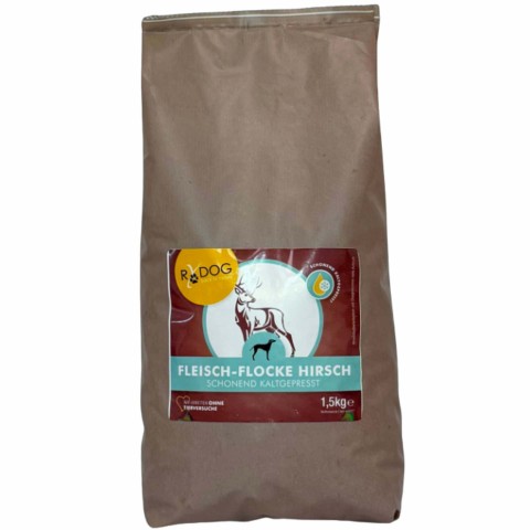 Fleisch-Flocke Hirsch 1,5kg: Trockenfutter als Ergnzung fr Hundefutter |  Shop Anifit